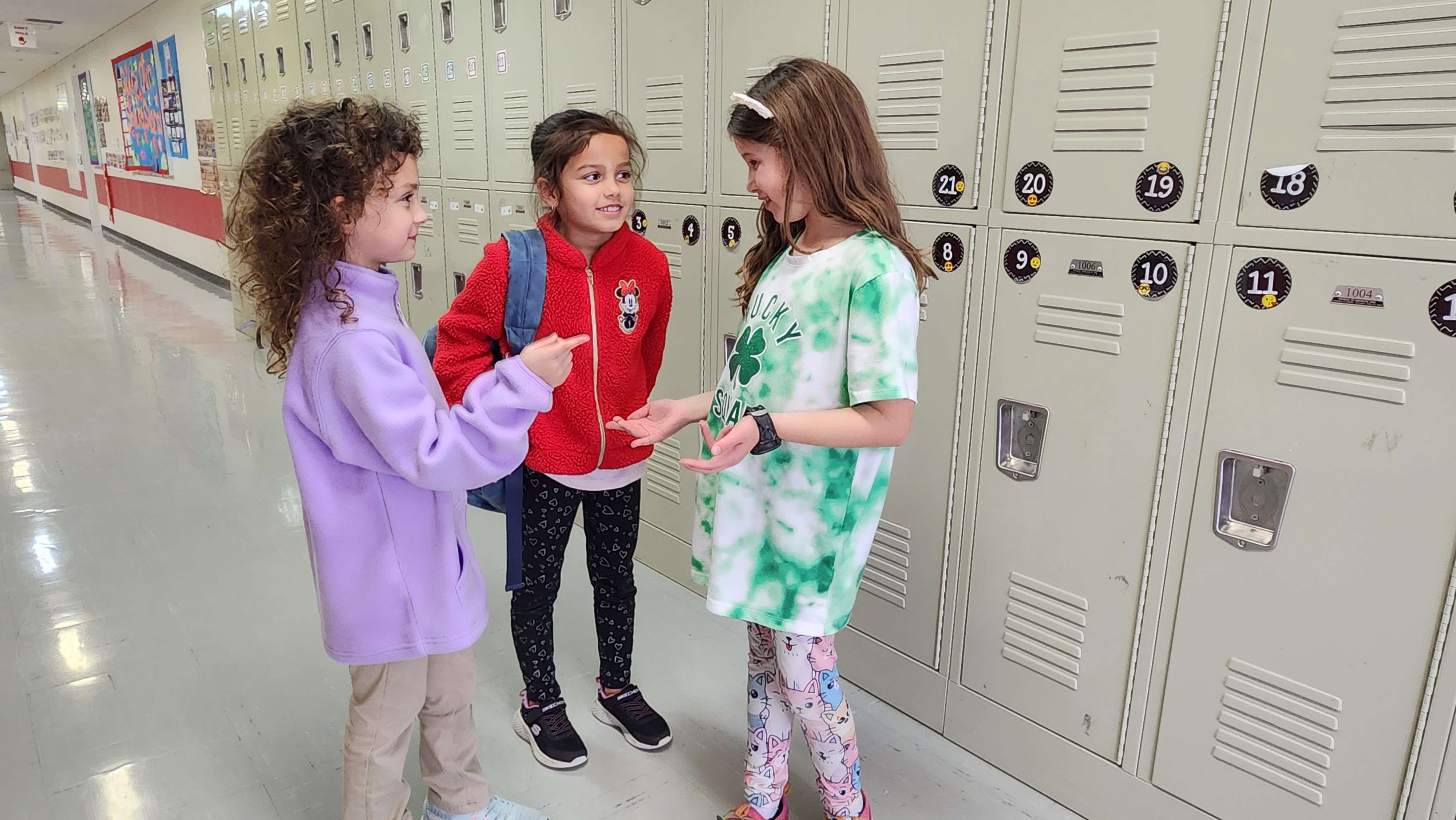 Students helping others 